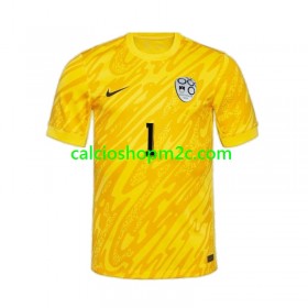 Slovenia Jan Oblak 1 Portiere Maglia Prima Euro 2024 Manica Corta